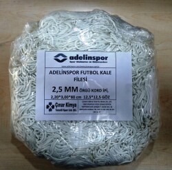 Adelinspor Futbol Kale Filesi 2,5 mm Kord İp 3,2*2,20*0,8 m - adelinspor