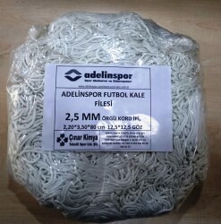 Adelinspor Futbol Kale Filesi 2,5 mm Kord İp 3,5*2,20*0,8 m - adelinspor