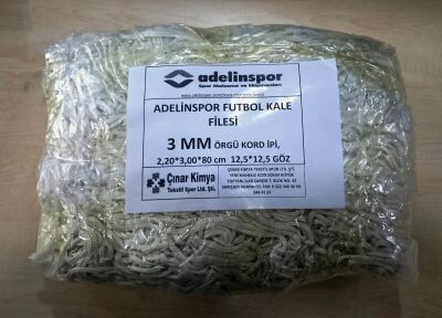 Adelinspor Futbol Kale Filesi 3 mm Kord İpi 3,20*2,20*0,8 m - 1
