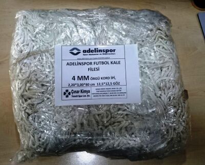 Adelinspor Futbol Kale Filesi 4 mm Kord İpi 3,20*2,20*0,8 m - 1