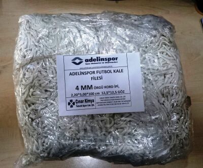 Adelinspor Futbol Kale Filesi 4 mm Kord İpi 5,00*2,20*0,8 m - 1