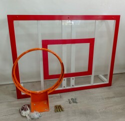Adelinspor Mini Duvara Monte 90*120 cm 8 mm Şeffaf Polikarbon Basketbol Potası 45 cm Sabit Basketbol Potası - 4