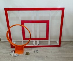 Adelinspor Mini Duvara Monte 90*120 cm 8 mm Şeffaf Polikarbon Basketbol Potası 45 cm Sabit Basketbol Potası - 2