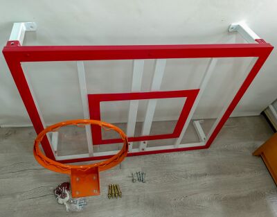 Adelinspor Mini Duvara Monte 90*120 cm 8 mm Şeffaf Polikarbon Basketbol Potası 45 cm Sabit Basketbol Potası - 5