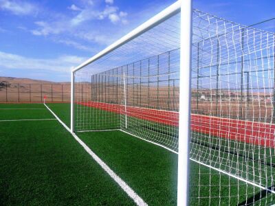 Futbol Kale Filesi 2,5 mm Kord İpi Beyaz 7,32*2,44*2,0 m - 1