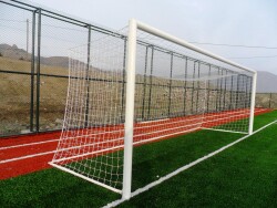 Futbol Kale Filesi 2,5 mm Kord İpi Beyaz 7,32*2,44*2,0 m - 2