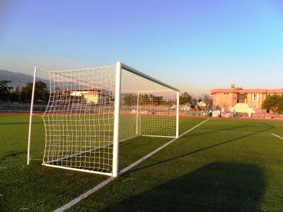 Futbol Kale Filesi 2,5 mm Kord İpi Beyaz 7,32*2,44*2,0 m - 4
