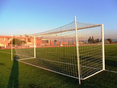 Futbol Kale Filesi 2,5 mm Kord İpi Beyaz 7,32*2,44*2,0 m - 7