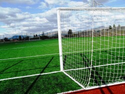 Futbol Kale Filesi 2,5 mm Kord İpi Beyaz 7,32*2,44*2,0 m - 8