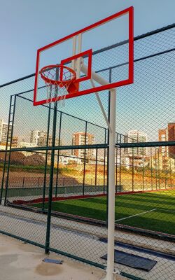 Standart Basketbol Potası Yaylı Çember 105*180 10 mm Akrilik Cam Panya - 1