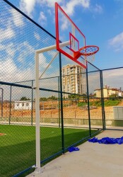 Standart Basketbol Potası Sabit Çember 105*180 10 mm Akrilik Cam Panya - adelinspor