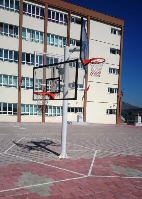 Adelinspor Kademeli Yükseklik 105* 180 10 mm Cam Üçlü Grup Basketbol Potası - 1