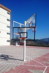 Adelinspor Kademeli Yükseklik 105* 180 10 mm Cam Üçlü Grup Basketbol Potası - 2