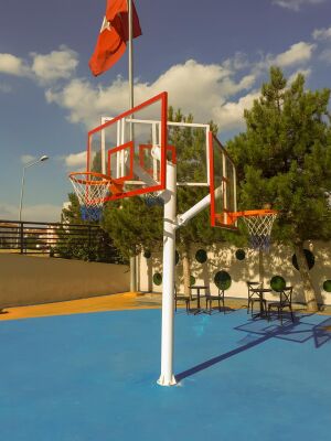 Üçlü Grup Kademeli 105*180 10 mm Akrilik Cam Panya Basketbol Potası - 3