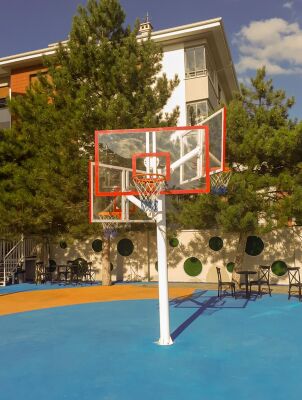 Üçlü Grup Kademeli 105*180 10 mm Akrilik Cam Panya Basketbol Potası - 4