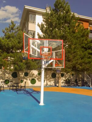 Üçlü Grup Kademeli 105*180 10 mm Akrilik Cam Panya Basketbol Potası - 1