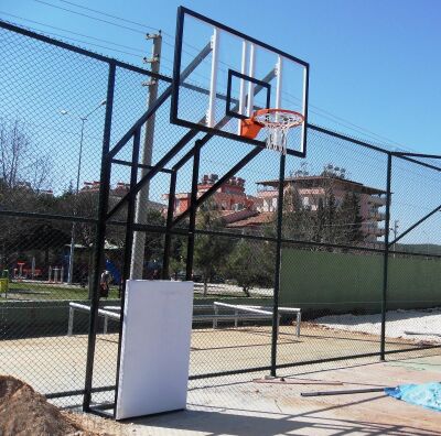 Adelinspor Diomond Basketbol Potası Sabit 4 Direk 10 mm Cam - 2