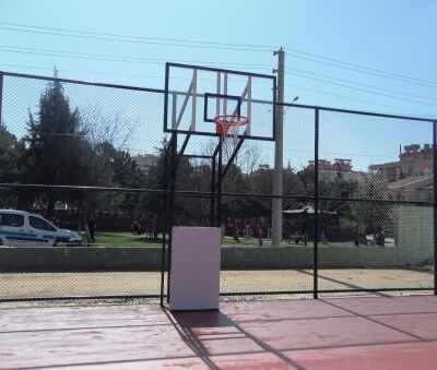 Adelinspor Diomond Basketbol Potası Sabit 4 Direk 15mm Cam Panya - 1
