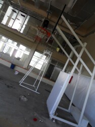 Adelinspor Diomond Seyyar 4 Direk Basketbol Potası 12mm Cam Panya - 5