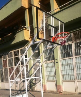 Adelinspor Gold Basketbol Potası Sabit 4 Direk 105*180 10 mm Cam - 4
