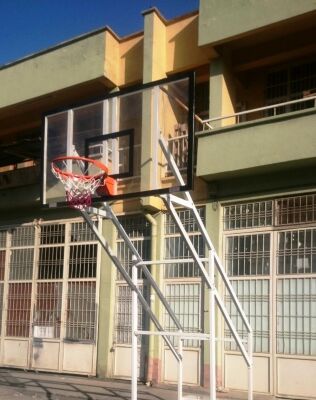 Adelinspor Gold Basketbol Potası Sabit 4 Direk 105*180 12mm Cam - 2