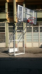 Adelinspor Gold Seyyar 4 Direk Basketbol Potası 10 mm Akrilik Cam - 14
