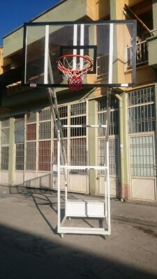 Adelinspor Gold Seyyar 4 Direk Basketbol Potası 12 mm Cam Panya - 8