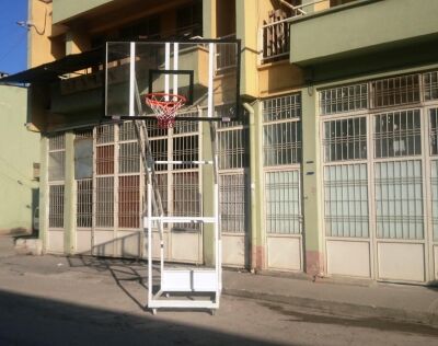 Adelinspor Gold Seyyar 4 Direk Basketbol Potası 12 mm Cam Panya - 18