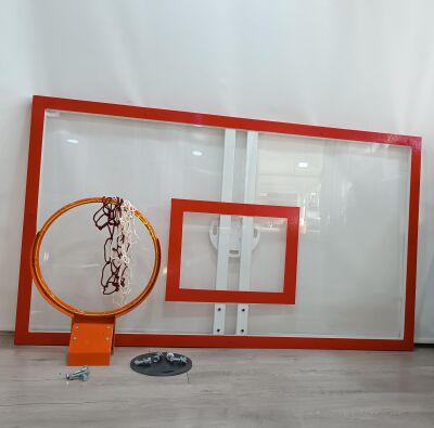 Mia Basketbol Panya Seti Yaylı Çember 105*180 8 mm Solid Polikarbon Panya - 2