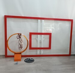Mia Basketbol Panya Seti Yaylı Çember 105*180 8 mm Solid Polikarbon Panya - 4