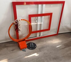 Mia Basketbol Panya Seti Yaylı Çember 90*120 8 mm Solid Polikarbon Panya - adelinspor