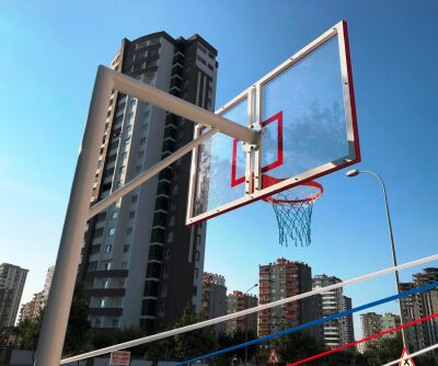 Mia Basketbol Potası 90*120 8 mm Solid Polikarbon 45 cm Yaylı Çember - 5