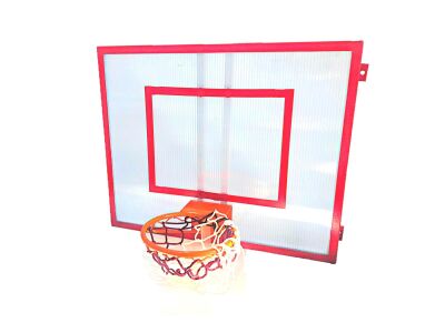 Adelinspor Mini Duvara Monte 80*100 cm 10 mm Şeffaf Polikarbon Basketbol Potası 30 cm Mini Çember - 3