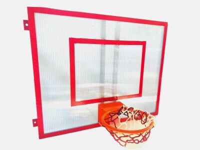 Adelinspor Mini Duvara Monte 80*100 cm 10 mm Şeffaf Polikarbon Basketbol Potası 30 cm Mini Çember - 4