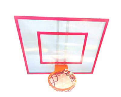 Adelinspor Mini Duvara Monte 80*100 cm 10 mm Şeffaf Polikarbon Basketbol Potası 30 cm Mini Çember - 5