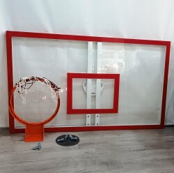 Basketbol Panya Seti Sabit Çember 105*180 12 mm Akrilik Cam Panya - 10