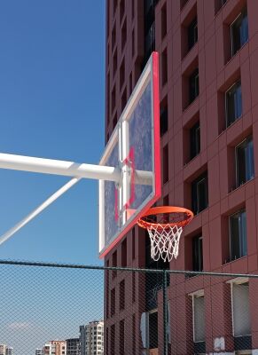 Basketbol Panya Seti Sabit Çember 105*180 15 mm Akrilik Cam Panya - 7