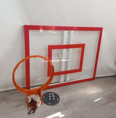 Basketbol Panya Seti Sabit Çember 90*105 10 mm Akrilik Cam Panya - 10