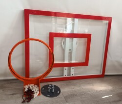 Basketbol Panya Seti Sabit Çember 90*105 10 mm Akrilik Cam Panya - 2