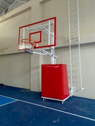 Adelinspor Premium Seyyar Basketbol Potası Yükseklik Ayarlı 10 mm Cam - adelinspor