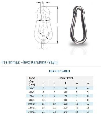 Adelinspor Vidalı Karabina 10*100 MM 10 lu Paket - 2