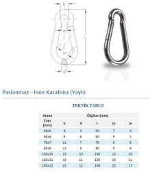 Adelinspor Vidalı Karabina 10*100 MM 25 li Paket - 2